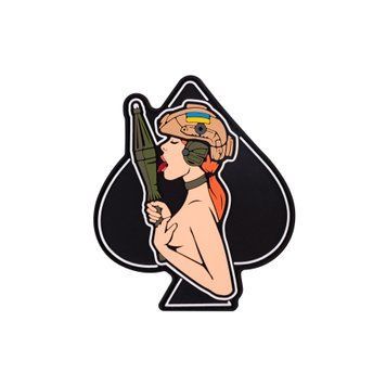 morale patch &ldquo;Redhead Queen of Spades&rdquo;