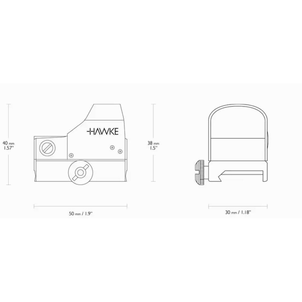 Hawke Reflex Sight 1x25 5 MOA Weaver Red Dot
