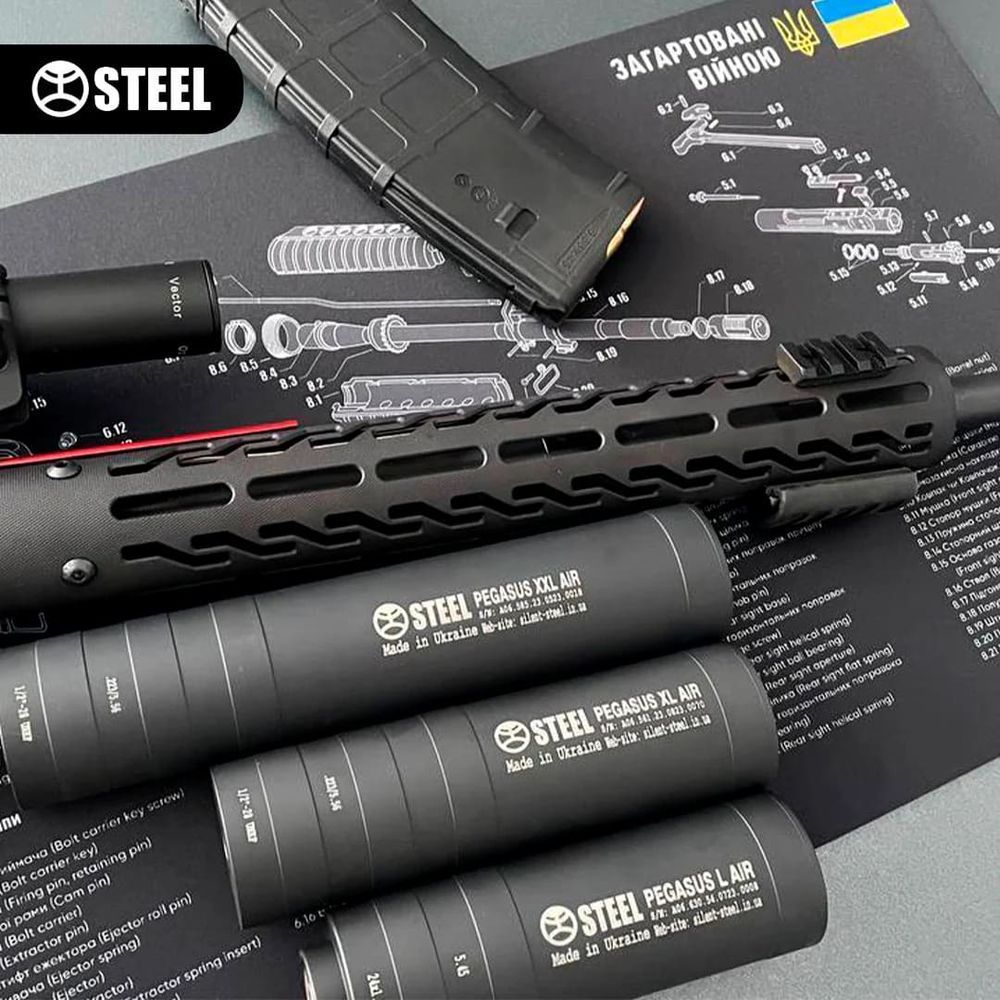 Gun cleaning mat with AR-15 rifle blast pattern