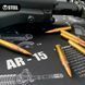 Gun cleaning mat with AR-15 rifle blast pattern