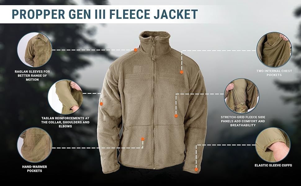 Tactical Fleece Propper GEN III POLARTEC Level 3 TAN499, L/ Short
