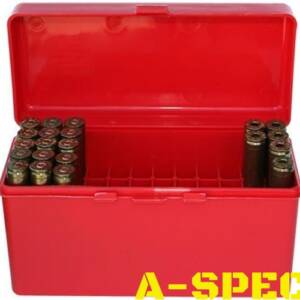 Коробка MTM RM-60 на 60 патронов кал. 222-250 Rem; 243 Win; 7,62x39 и 308 Win. Цвет – красный.