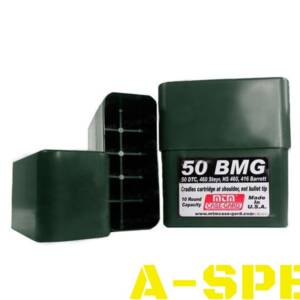 Коробка MTM 50 BMG Slip-Top на 10 патронов кал 50 BMG зеленый