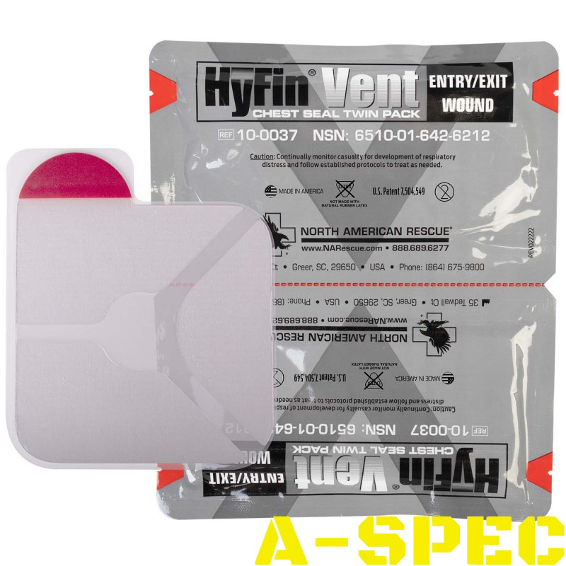 Оклюзійна наліпка HyFin Vent Chest Seal Twin Pack